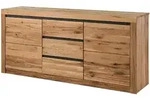 Massivmoebel24 Sideboard, Natur, Holz, Echtholz,Wildeiche, 2 F&auml;cher, 3...