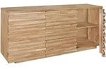 Kadima Design Sideboard, Akazie, Holz, Echtholz,Akazie, 3 Schubladen, Rechteckig,