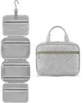 Kulturtasche, Grau, Kunststoff, 20x11x28 cm, Badaccessoires, Waschplatzzubeh&ouml;r,