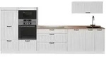 Vicco K&uuml;chenzeile, Wei&szlig;, Wei&szlig;, Holzwerkstoff, Rechteckig, 340x153.6x60 cm,