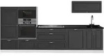 Vicco K&uuml;chenzeile, Anthrazit, Wei&szlig;, Holzwerkstoff, Rechteckig, 340x153.6x51.6...