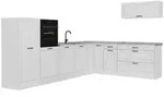Vicco Eckk&uuml;che, Wei&szlig;, Wei&szlig;, Holzwerkstoff, Rechteckig, 327x143x60 cm,...
