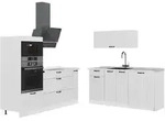 Vicco K&uuml;chenzeile, Wei&szlig;, Wei&szlig;, Holzwerkstoff, Rechteckig, 340x153.6x51.6 cm,