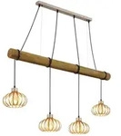 Globo Lighting H&auml;ngeleuchte, Braun, Holz, Rund, F, 20x150x125 cm, Lampen &...