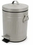 Relaxdays Kosmetikeimer, Grau, Metall, Kunststoff, 20.5x29x20.5 cm, Badaccessoires,