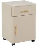 Beliani Nachttisch, Beige, Metall, 45x65x40 cm, Wohnzimmer, Wohnzimmertische,