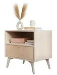 Lookway Nachttisch, Beige, Holzwerkstoff, 54x54x38 cm, Schlafzimmer, Nachttische