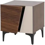 MCW Nachttisch, Walnuss, Holz, 45x50x42 cm, Schlafzimmer, Nachttische