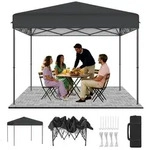 Faltpavillon, Anthrazit, Textil, 300x260x300 cm, Sonnenschutz & Sichtschutz,