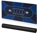 Relaxdays Pokermatte, Blau, Textil, Kunststoff, Wellpappe, Rechteckig, 120x0.2 cm,