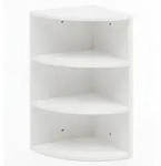 Kadima Design Eckregal, Wei&szlig;, Holzwerkstoff, Dreieckig, 30x60x30 cm, Wohnzimmer,
