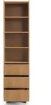 Selsey Standregal, Eiche, Holzwerkstoff, 4 F&auml;cher, 3 Schubladen, Rechteckig,