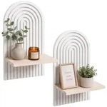 Relaxdays Wandregal, Wei&szlig;, Holzwerkstoff, Holz, 18x35x13 cm, Wohnzimmer, Regale,