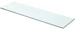 vidaXL Wandboard, Transparent, Glas, 1 F&auml;cher, Rechteckig, 70x0.8x20 cm, Wohnzimmer,