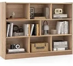 Costway B&uuml;cherregal, Braun, Holz, 122x93x32 cm, Wohnzimmer, Regale,...