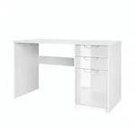 Vladon Schreibtisch, Wei&szlig; Hochglanz, Holzwerkstoff, 60x76x129 cm,...