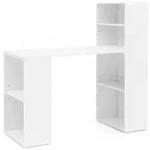 Kadima Design Schreibtisch, Wei&szlig;, Holz, Rechteckig,Rechteckig, Wange, 53x120x120 cm,