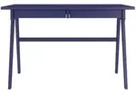 Visby Schreibtisch, Dunkelblau, Buchenholz, Rechteckig, 120x75.5x65 cm,
