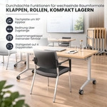 b&uuml;m&ouml; Seminartisch, Wildeiche, Wei&szlig;, Holzwerkstoff, Nachbildung,Eiche, Rechteckig,