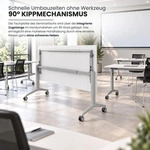 b&uuml;m&ouml; Seminartisch, Eiche, Wei&szlig;, Holzwerkstoff, Nachbildung,Eiche, Rechteckig,