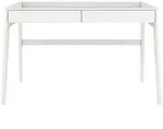 Visby Schreibtisch, Wei&szlig;, Klar, Buchenholz, Rechteckig, 125x81x70 cm, Arbeitszimmer,