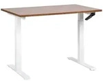 Beliani Schreibtisch, Dunkelbraun, Wei&szlig;, Holz, 48x74x100 cm, Arbeitszimmer,