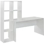 Kadima Design Schreibtisch, Wei&szlig;, Holzwerkstoff, Rechteckig,Rechteckig, Wange,