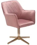 Kadima Design Samtsessel, Rosa, Metall, Sternfu&szlig;, 97x55x55 cm, Wohnzimmer, Sessel,
