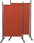 Quick Star Paravent, Terracotta, Metall, 80x180 cm, Sonnenschutz & Sichtschutz,