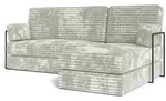 Masseno Ecksofa, Hellgrau, Textil, 3-Sitzer, L-Form, 200x120 cm, Wohnzimmer,...