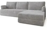Masseno Ecksofa, Grau, Textil, 4-Sitzer, L-Form, 270x160 cm, Wohnzimmer, Sofas &