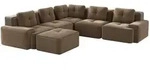 Okwish Ecksofa, Braun, Textil, 295x295 cm, Wohnzimmer, Sofas & Couches,