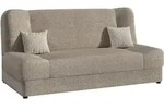Schlafsofa, Natur, Textil, 3-Sitzer, Rechteckig, 195x86x87 cm, Wohnzimmer,...