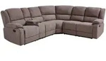 Beliani Ecksofa, Taupe, Textil, 5-Sitzer, L-Form, 233x200 cm, Wohnzimmer, Sofas...