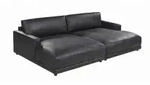 Kawola Big, Schwarz, Kunststoff, Nachbildung, 3-Sitzer, F&uuml;llung: Schaumstoff,