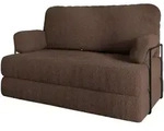 Masseno Bettsofa, Braun, Textil, 2-Sitzer, 140x86x60 cm, Wohnzimmer, Sofas & Couches,