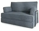Masseno Bettsofa, Grau, Textil, 2-Sitzer, 140x86x60 cm, Wohnzimmer, Sofas & Couches,