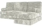 Masseno Ecksofa, Hellgrau, Textil, 3-Sitzer, L-Form, 200x120 cm, Wohnzimmer,...