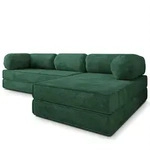 Masseno Ecksofa, Gr&uuml;n, Textil, 4-Sitzer, L-Form, 270x160 cm, Wohnzimmer, Sofas...
