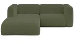 Altdecor Ecksofa, Olivgr&uuml;n, Kunststoff, 2-Sitzer, 227x179 cm, Wohnzimmer, Sofas &