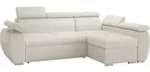 Mirjan24 Ecksofa, Creme, Textil, Kiefer, Ottomane rechts,L-Form, 255x170 cm,
