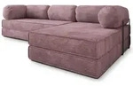 Masseno Ecksofa, Lila, Textil, 4-Sitzer, L-Form, 270x160 cm, Wohnzimmer, Sofas &