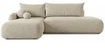 Sofnet Ecksofa, Beige, Kunststoff, 6-Sitzer, Ottomane links,L-Form, 300x187 cm,