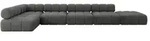 Altdecor Ecksofa, Dunkelgrau, Textil, 7-Sitzer, L-Form, 475x190 cm, Wohnzimmer,...