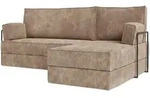 Masseno Ecksofa, Beige, Textil, 3-Sitzer, L-Form, 200x120 cm, Wohnzimmer, Sofas...