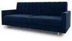 Schlafsofa, Blau, Holz, 3-Sitzer, Rechteckig, 214x86x90 cm, Wohnzimmer, Sofas &