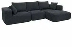 MCW Sofa-Garnitur, Dunkelgrau, Textil, 276x58x154 cm, Wohnzimmer, Sofas & Couches,