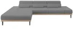 Altdecor Elektrisches, Silber, Textil, 4-Sitzer, L-Form, 316x205 cm, Wohnzimmer,