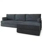 Masseno Ecksofa, Dunkelgrau, Textil, 4-Sitzer, L-Form, 270x160 cm, Wohnzimmer,...