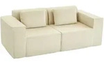 Homcom 3-Sitzer, Beige, Textil, F&uuml;llung: Polyester, 90x76x202 cm, Wohnzimmer, Sofas